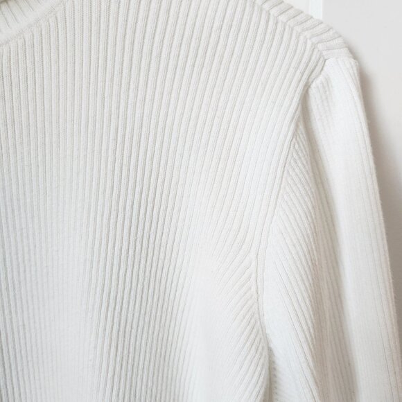 Lauren Ralph Lauren White Ribbed Turtleneck Size XL - Picture 7 of 15